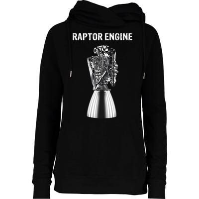 Starship Raptor Engine For Space Explorer & Rocket Scientist Womens Funnel Neck Pullover Hood