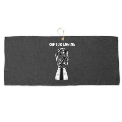 Starship Raptor Engine For Space Explorer & Rocket Scientist Large Microfiber Waffle Golf Towel