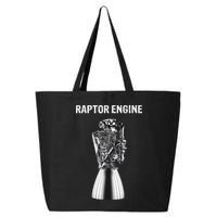 Starship Raptor Engine For Space Explorer & Rocket Scientist 25L Jumbo Tote