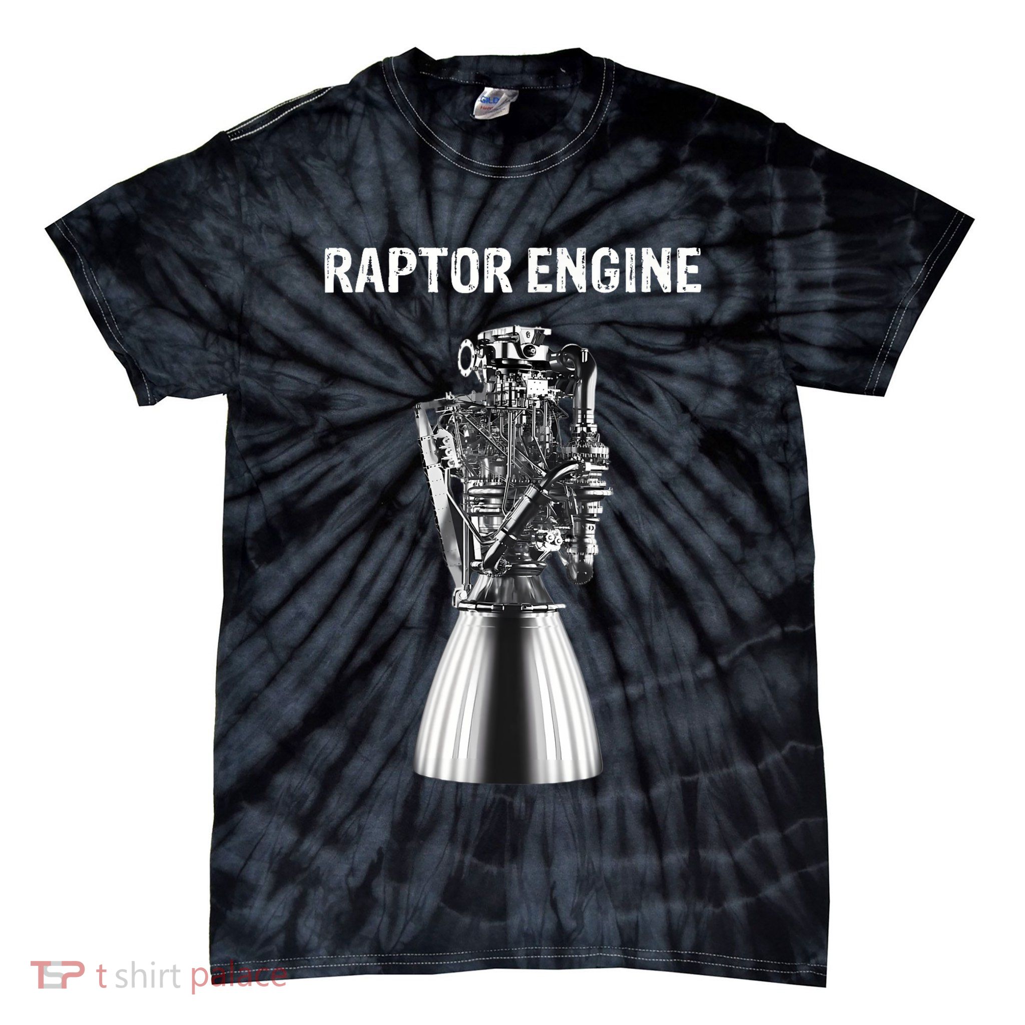 Starship Raptor Engine For Space Explorer & Rocket Scientist Tie-Dye T-Shirt