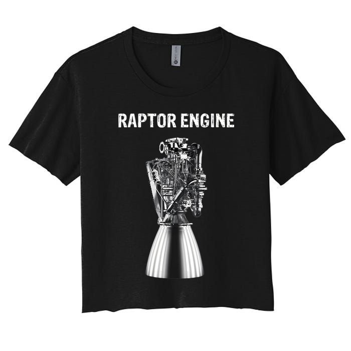 Starship Raptor Engine For Space Explorer & Rocket Scientist Crop Top