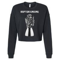 Starship Raptor Engine For Space Explorer & Rocket Scientist Cropped Pullover Crew