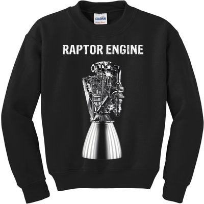 Starship Raptor Engine For Space Explorer & Rocket Scientist Kids Sweatshirt
