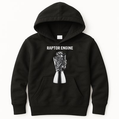 Starship Raptor Engine For Space Explorer & Rocket Scientist Kids Hoodie
