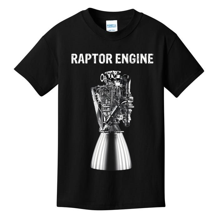 Starship Raptor Engine For Space Explorer & Rocket Scientist Kids T-Shirt