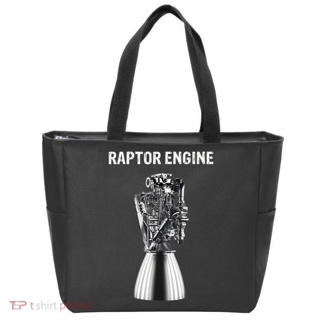 Starship Raptor Engine For Space Explorer & Rocket Scientist Zip Tote Bag