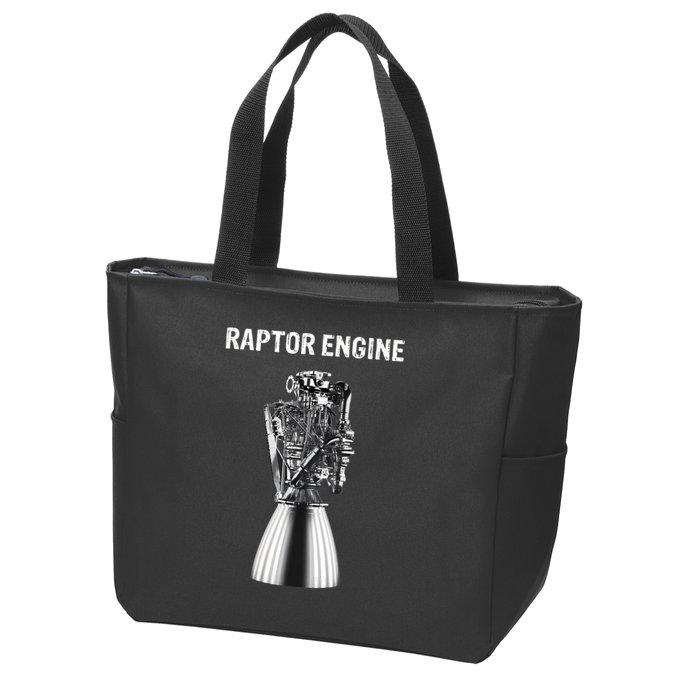 Starship Raptor Engine For Space Explorer & Rocket Scientist Zip Tote Bag