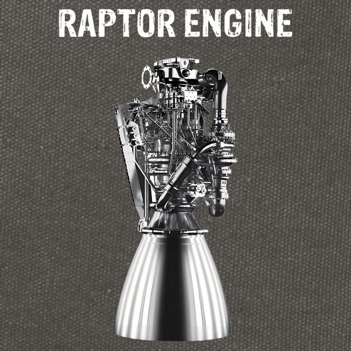 Starship Raptor Engine For Space Explorer & Rocket Scientist Cotton Canvas Backpack
