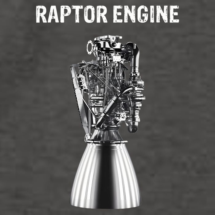 Starship Raptor Engine For Space Explorer & Rocket Scientist Vector Backpack