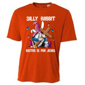 Silly Rabbit Easter Is For Jesus Gnome Easter Day Great Gift Cooling Performance Crew T-Shirt