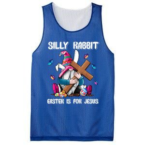 Silly Rabbit Easter Is For Jesus Gnome Easter Day Great Gift Mesh Reversible Basketball Jersey Tank