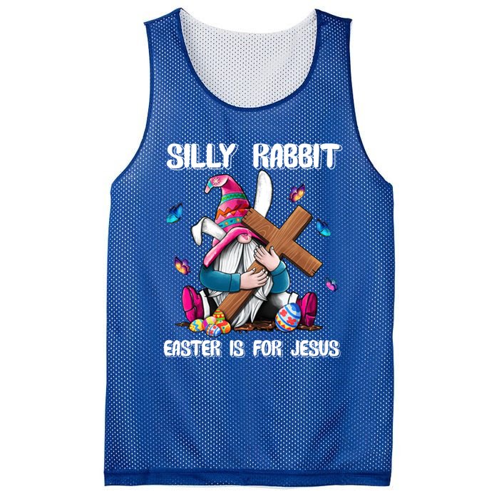 Silly Rabbit Easter Is For Jesus Gnome Easter Day Great Gift Mesh Reversible Basketball Jersey Tank