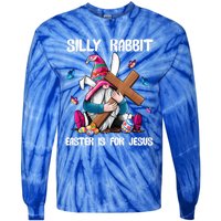 Silly Rabbit Easter Is For Jesus Gnome Easter Day Great Gift Tie-Dye Long Sleeve Shirt