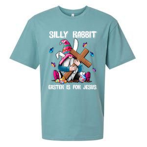 Silly Rabbit Easter Is For Jesus Gnome Easter Day Great Gift Sueded Cloud Jersey T-Shirt