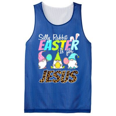 Silly Rabbit Easter Is For Jesus Gnome Religious Christian Meaningful Gift Mesh Reversible Basketball Jersey Tank