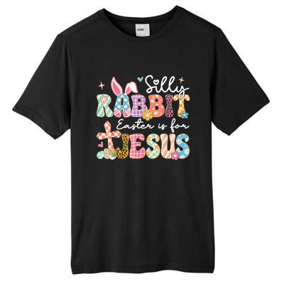 Silly Rabbit Easter Is For Jesus Cute Bunny Christian Faith Tall Fusion ChromaSoft Performance T-Shirt