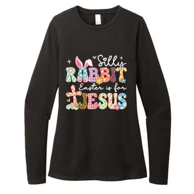 Silly Rabbit Easter Is For Jesus Cute Bunny Christian Faith Womens CVC Long Sleeve Shirt