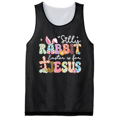 Silly Rabbit Easter Is For Jesus Cute Bunny Christian Faith Mesh Reversible Basketball Jersey Tank