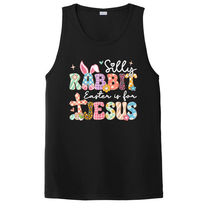 Silly Rabbit Easter Is For Jesus Cute Bunny Christian Faith PosiCharge Competitor Tank