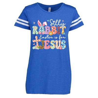 Silly Rabbit Easter Is For Jesus Cute Bunny Christian Faith Enza Ladies Jersey Football T-Shirt