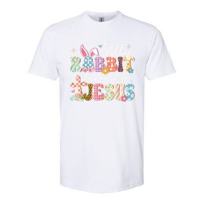 Silly Rabbit Easter Is For Jesus Cute Bunny Christian Faith Softstyle CVC T-Shirt