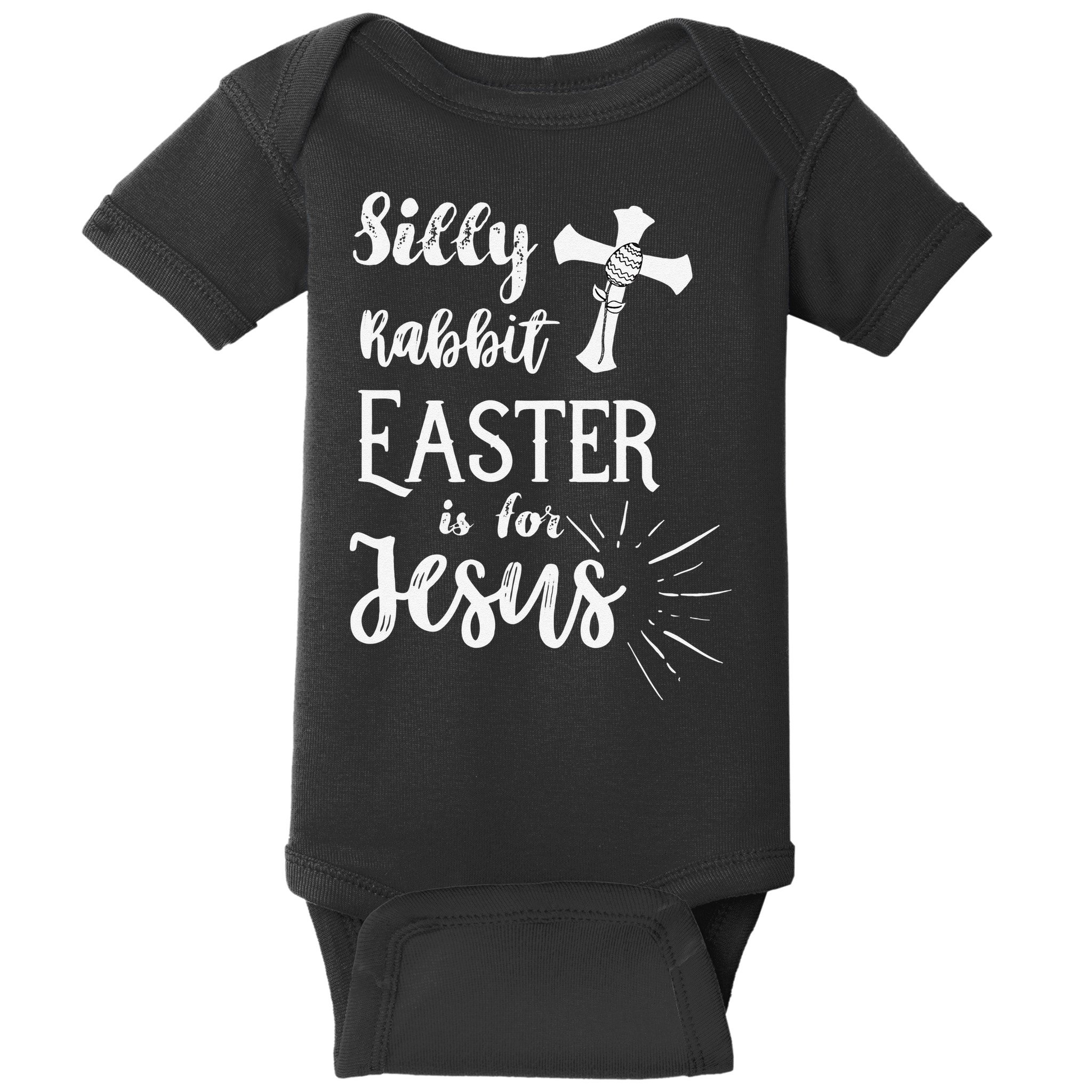 Silly Rabbit Easter Is For Jesus Christian Baby Bodysuit
