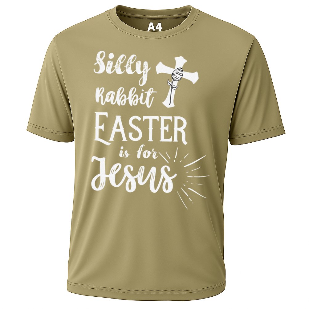 Silly Rabbit Easter Is For Jesus Christian Cooling Performance Crew T-Shirt