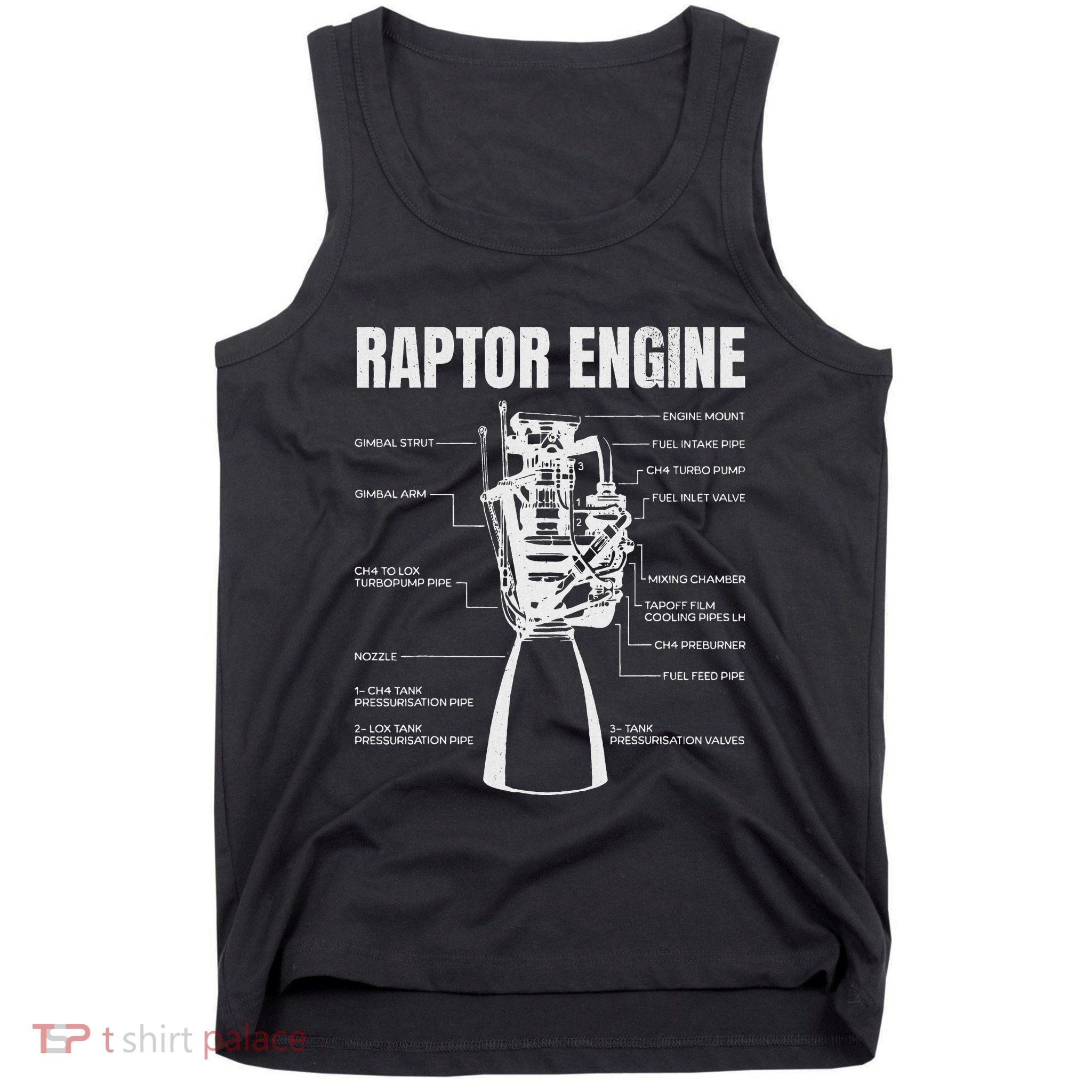 Starship Raptor Engine For Space Explorer & Rocket Scientist Tank Top