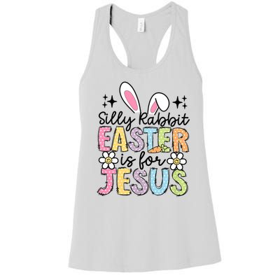 Silly Rabbit Easter Is For Jesus Christian Religious Christ Women's Racerback Tank