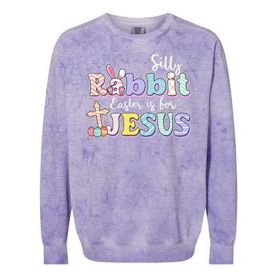 Silly Rabbit Easter Is For Jesus Colorblast Crewneck Sweatshirt