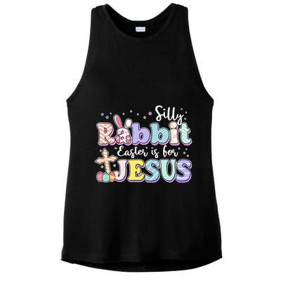 Silly Rabbit Easter Is For Jesus Ladies PosiCharge Tri-Blend Wicking Tank