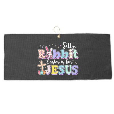 Silly Rabbit Easter Is For Jesus Large Microfiber Waffle Golf Towel