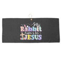 Silly Rabbit Easter Is For Jesus Large Microfiber Waffle Golf Towel