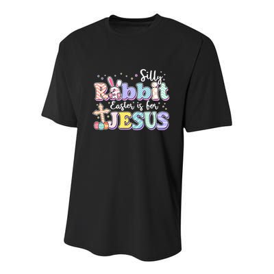 Silly Rabbit Easter Is For Jesus Youth Performance Sprint T-Shirt