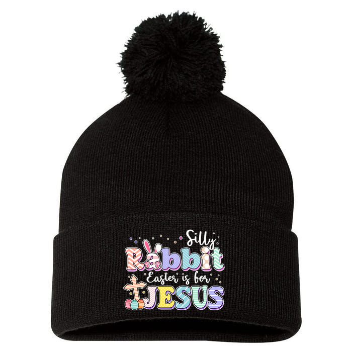 Silly Rabbit Easter Is For Jesus Pom Pom 12in Knit Beanie