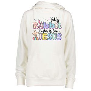 Silly Rabbit Easter Is For Jesus Womens Funnel Neck Pullover Hood