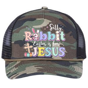 Silly Rabbit Easter Is For Jesus Retro Rope Trucker Hat Cap