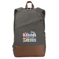 Silly Rabbit Easter Is For Jesus Cotton Canvas Backpack
