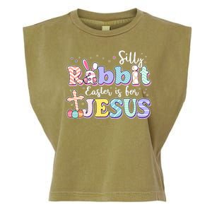 Silly Rabbit Easter Is For Jesus Garment-Dyed Women's Muscle Tee