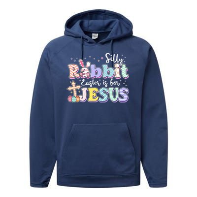 Silly Rabbit Easter Is For Jesus Performance Fleece Hoodie