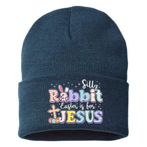 Silly Rabbit Easter Is For Jesus Sustainable Knit Beanie