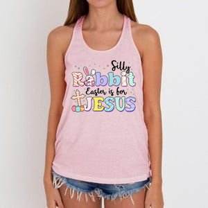 Silly Rabbit Easter Is For Jesus Women's Knotted Racerback Tank