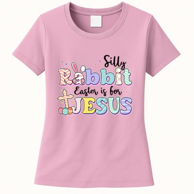 Silly Rabbit Easter Is For Jesus Womens T-Shirt
