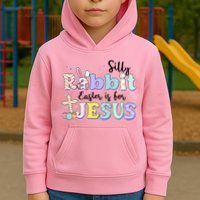 Silly Rabbit Easter Is For Jesus Kids Hoodie