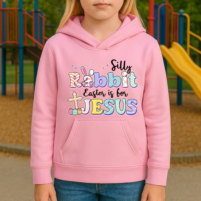 Silly Rabbit Easter Is For Jesus Kids Hoodie