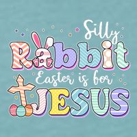 Silly Rabbit Easter Is For Jesus Sueded Cloud Jersey T-Shirt