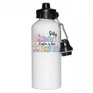 Silly Rabbit Easter Is For Jesus Aluminum Water Bottle