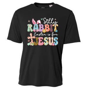 Silly Rabbit Easter Is For Jesus Cute Bunny Christian Faith Cooling Performance Crew T-Shirt