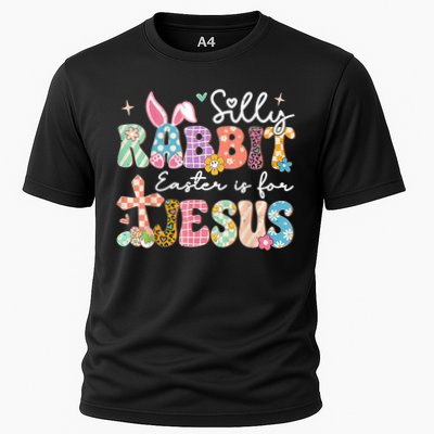 Silly Rabbit Easter Is For Jesus Cute Bunny Christian Faith Cooling Performance Crew T-Shirt