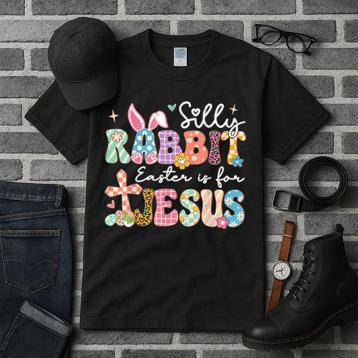 Silly Rabbit Easter Is For Jesus Cute Bunny Christian Faith Tall T-Shirt